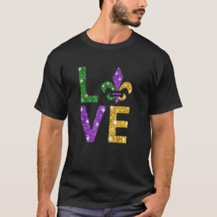 T-shirt J'Aime Mardi Gras Mardi Gras Pour Les Filles