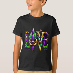 T-shirt J'Aime Mardi Gras Pour Les Filles Enfants