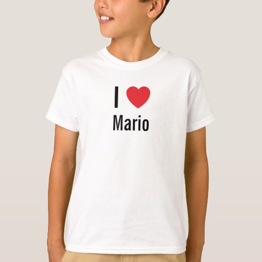 T-shirt J'aime Mario (Devant)