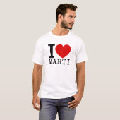 T-shirt J'aime Marti (le noir) (Devant entier)