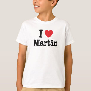 T-shirt J'aime Martin coeur personnalisé