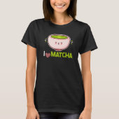 T-shirt J'Aime Matcha Feuilles en poudre verte Matcha (Devant)