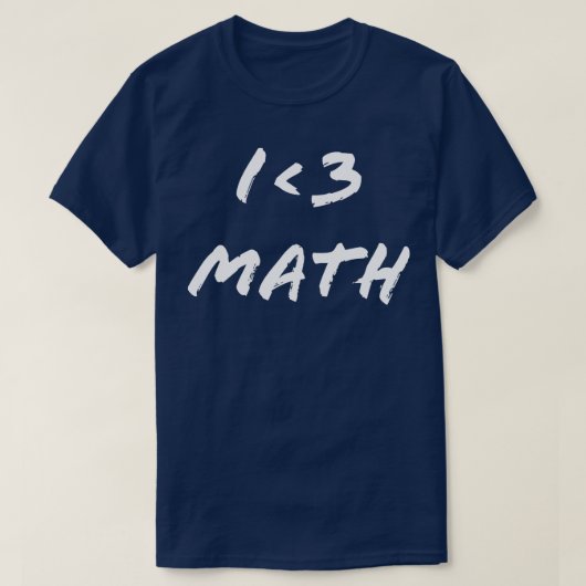 T-SHIRT J'AIME MATH I 3 MATH (Design devant)