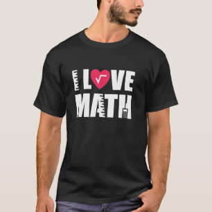 T-shirt J'aime Math Math Mathématiques opération