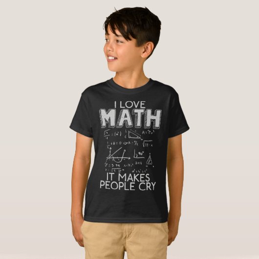T-shirt J'aime Math School University Algebra Funny Mathem (Devant entier)