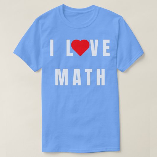 T-shirt J'aime Math Simple design 1 (Design devant)