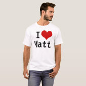 T-shirt J'aime Matt (Devant entier)