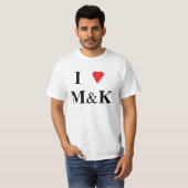 T-shirt J'aime Matt et Kim (M&K) (Devant entier)