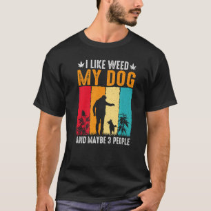 T-shirt J'Aime Mauvais Mon Chien Et Peut-Être 3 Personnes