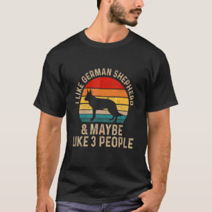 T-shirt J'Aime Mauvais Mon Chien Et Peut-Être 3 Personnes