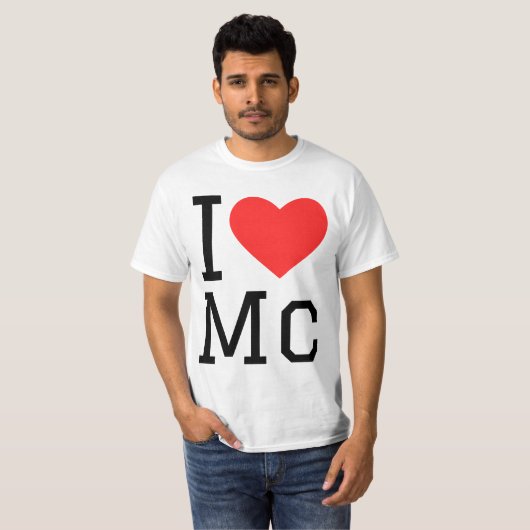 T-shirt J'aime Mc (Devant entier)