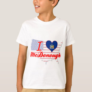T-shirt J'aime McDonough, New York