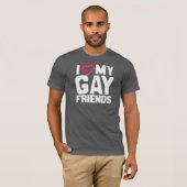 T-SHIRT J'AIME MES AMIS GAY (Devant entier)