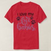 T-shirt J'aime mes bébés à fourrure (Design devant)
