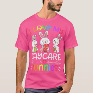 T-shirt J'Aime Mes Bunnies De Garderie Drôle Enseignant de
