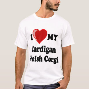 T-shirt J'aime mes cadeaux d'amoureux des chiens de corgi
