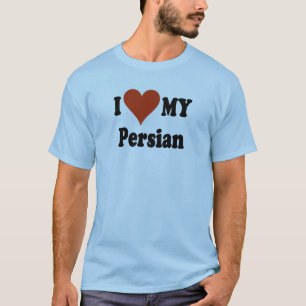 T-shirt J'aime mes cadeaux et habillement de chat persan
