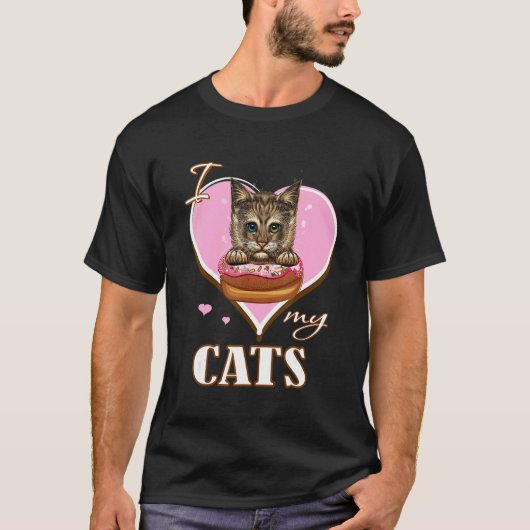 T-shirt J'aime mes chats (Devant)