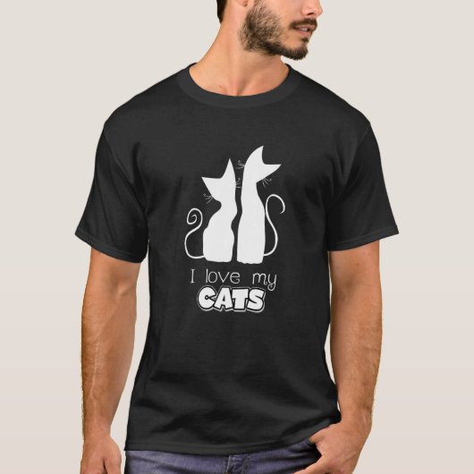 T-shirt J'Aime Mes Chats Cute Chat Kitten (Devant)