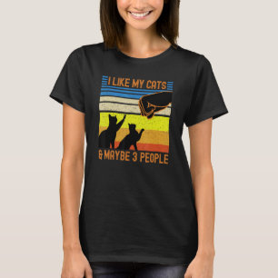 T-shirt J'aime mes chats Fist Bump pour chat maman papa en