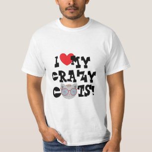 T-shirt J'Aime Mes Chats Fous !