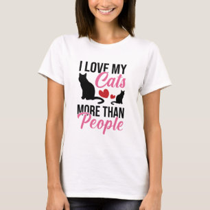 T-shirt J'Aime Mes Chats Plus Que Les Gens Amateurs De Kit