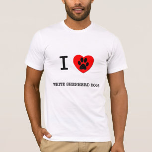 T-SHIRT J'AIME MES CHIENS DE BERGER BLANCS