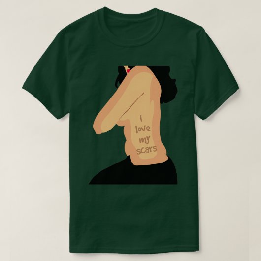 T-shirt J'aime mes cicatrices (Design devant)