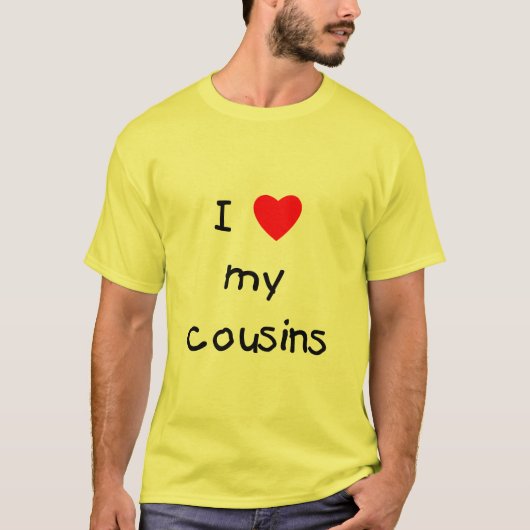 T-shirt J'aime mes cousins (Devant)