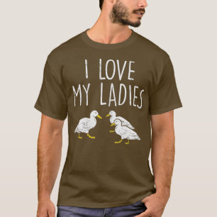 T-shirt J'Aime Mes Dames Canards Drôle Agriculture Animale