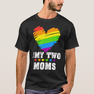 T-shirt J'aime mes deux mamans LGBT Pride Gay Lesbian