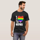 T-shirt J'Aime Mes Deux Moms (Devant entier)