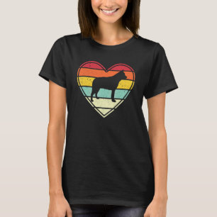 T-shirt J'aime mes enfants Blue Heeler Retro Rouge Chien d