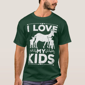 T-shirt J'Aime Mes Enfants Chèvre