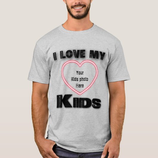 T-shirt J'aime mes enfants t-shirt, chemises d'amour, femm (Devant)