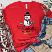 T-shirt J'Aime Mes Étudiants Neige Beaucoup Tee