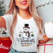 T-shirt J'Aime Mes Étudiants Neige Beaucoup Tee