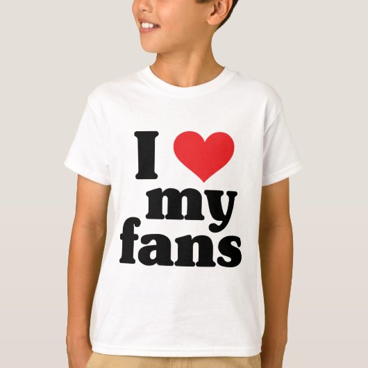 T-shirt J'aime mes fans (Devant)