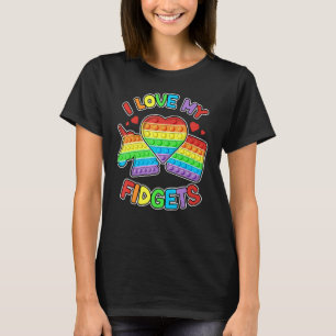 T-shirt J'Aime Mes Fidgets Pop It Fidget Toy Colorful Pop