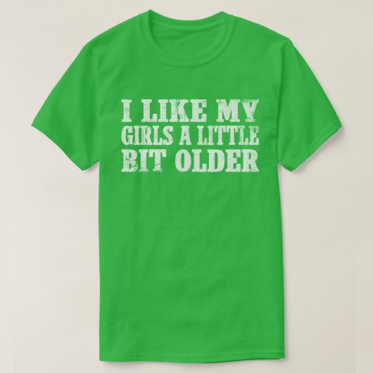 T-shirt J'Aime Mes Filles Un Peu Plus Vieux Rétro Vin Amus (Design devant)