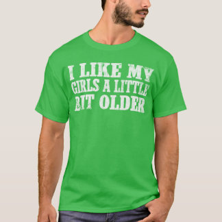 T-shirt J'Aime Mes Filles Un Peu Plus Vieux Rétro Vin Amus