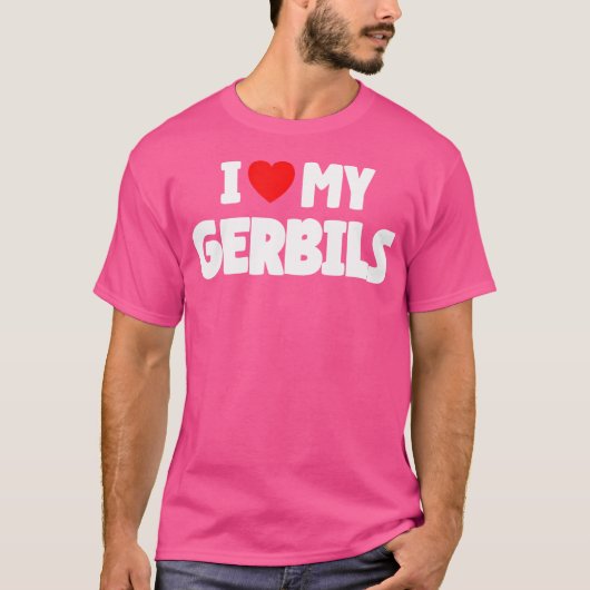T-shirt J'Aime Mes Gerbils (Devant)