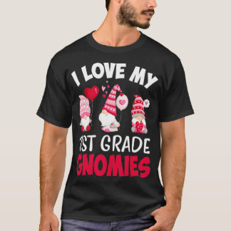 T-shirt J'Aime Mes Gnomies De 1ère Année Cute Valentines J