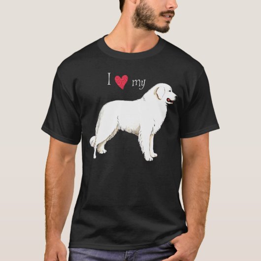 T-shirt J'aime mes Grands Pyrénées (Devant)