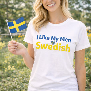 T-shirt J'aime mes hommes suédois humour suédois drôle