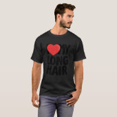 T-shirt J'aime mes longs cheveux (Devant entier)