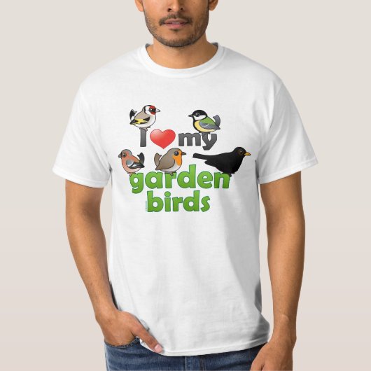 T-shirt J'aime mes oiseaux de jardin (Devant)