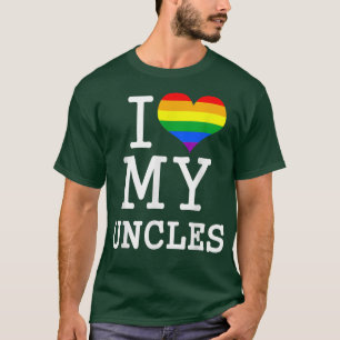 T-shirt J'Aime Mes Oncles Fierté Guncle Famille Gay