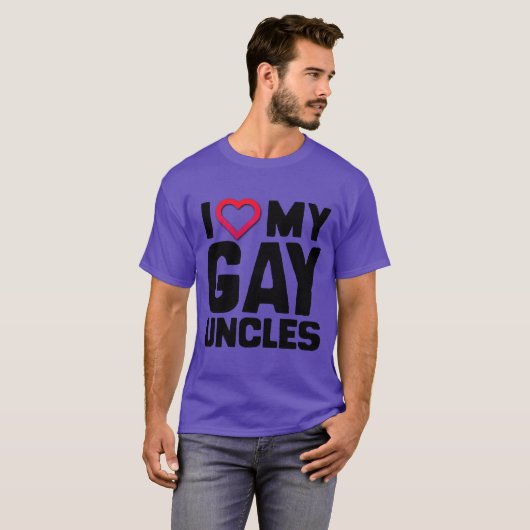 T-SHIRT J'AIME MES ONCLES GAY (Devant entier)