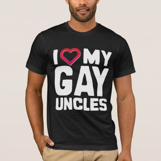 T-SHIRT J'AIME MES ONCLES GAY (Devant)